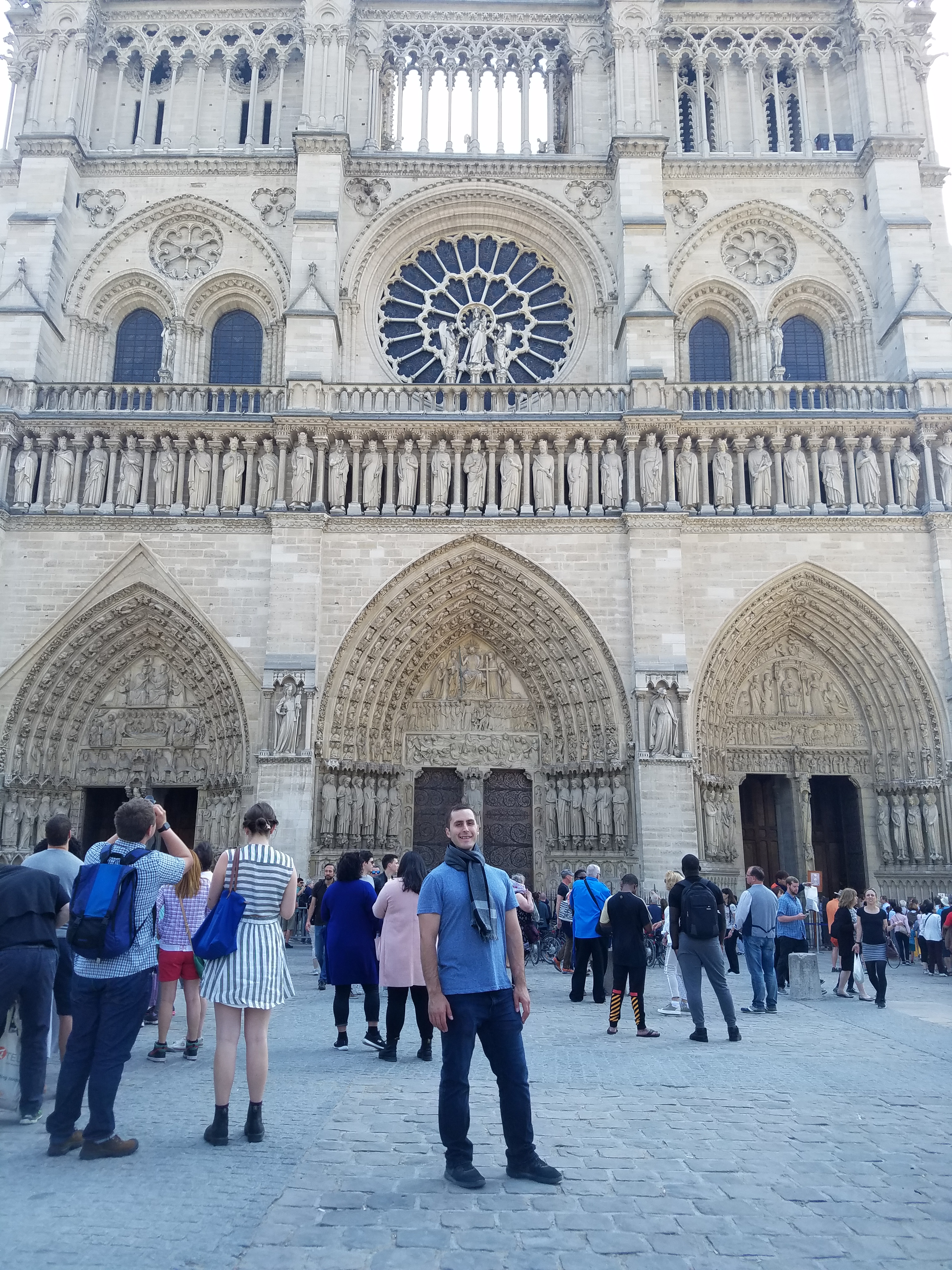 Adam at Notre Dame Cathedral